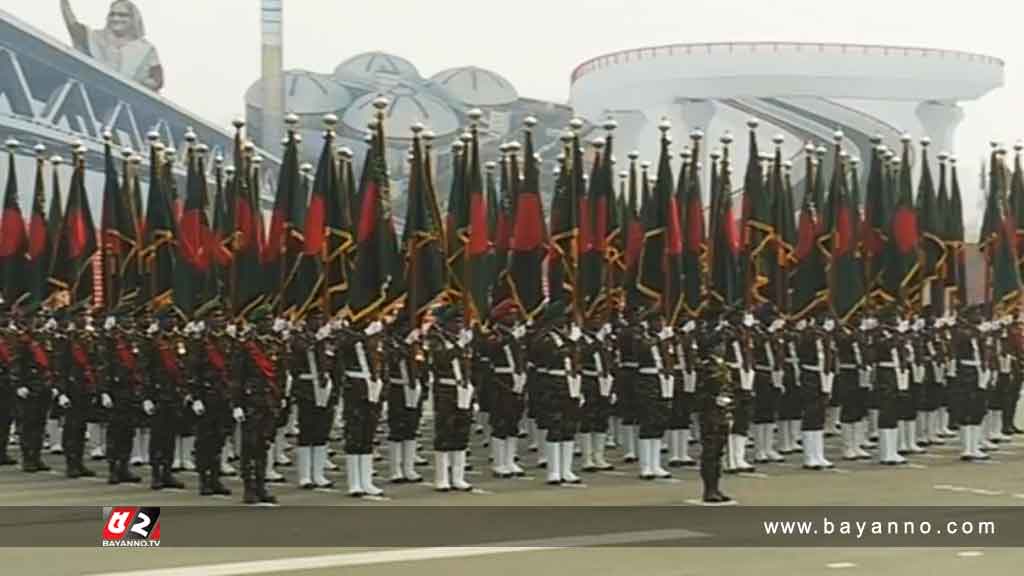 প্যারেড গ্রাউন্ডের অনুষ্ঠানে রাষ্ট্রপতি ও প্রধানমন্ত্রী