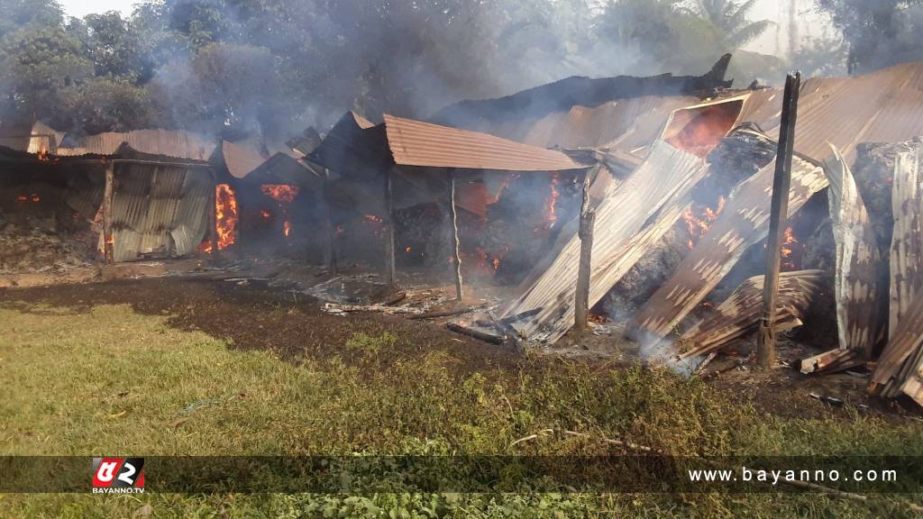 পাটের গুদামে অগ্নিকান্ড, ৪ কোটি টাকার ক্ষতি