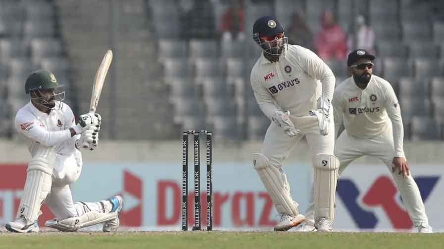 ঢাকা টেস্ট : ভারতকে ১৪৫ রানের টার্গেট দিলো বাংলাদেশ