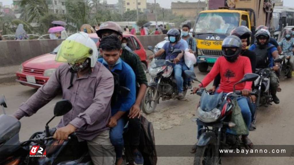 গাজীপুরে মধ্যরাত থেকে চলবে না মোটরসাইকেল