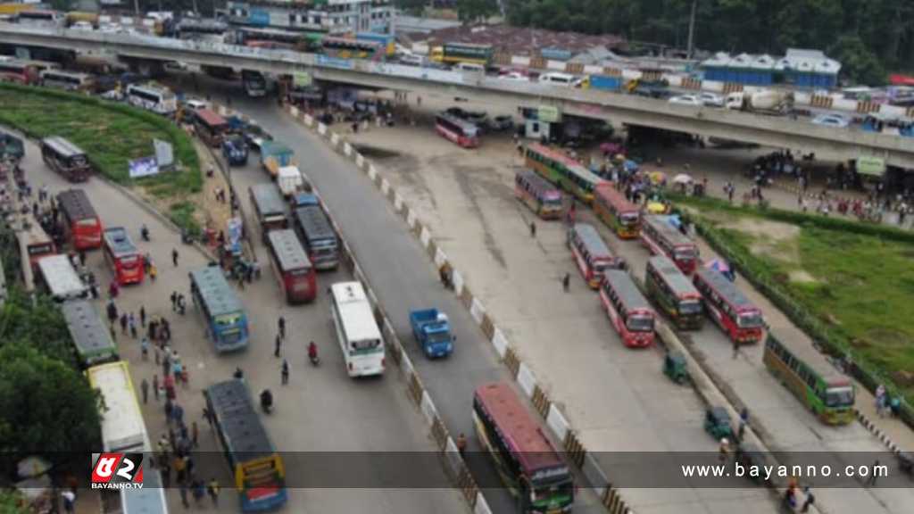 ঢাকা-ময়মনসিংহ মহাসড়কে নিরবচ্ছিন্ন চলছে গাড়ির চাকা