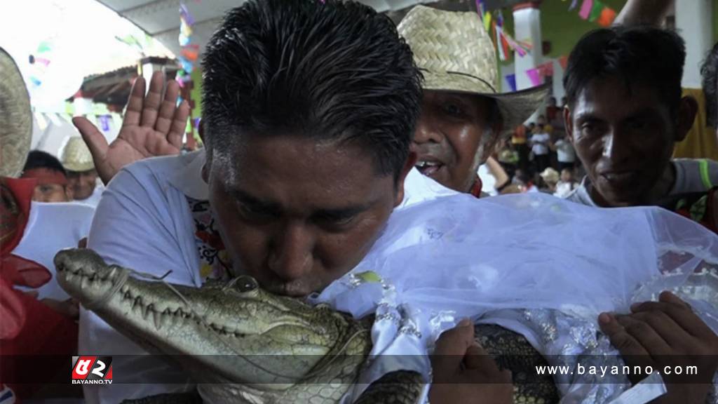 ধুমধাম করে কুমিরকে বিয়ে করলেন মেয়র