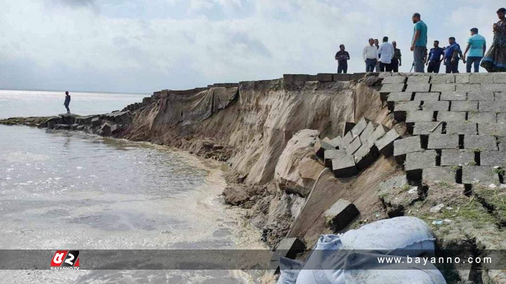 যমুনায় পানি বৃদ্ধি, ধসে গেল কাজিপুর সলিড স্পারের ৩০ মিটার