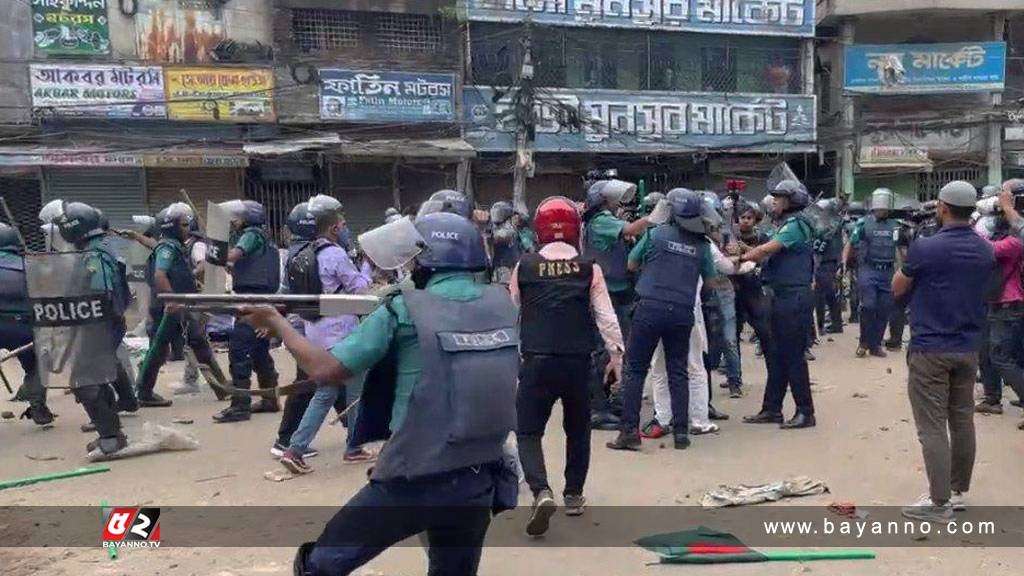 রাজধানীতে সংঘর্ষ: ৯০ নেতাকর্মী আটক, আহত ২০ পুলিশ