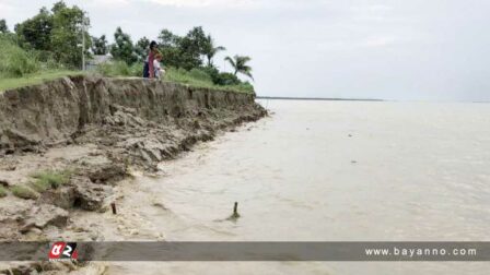 দৌলতদিয়ায় ভাঙছে নদী