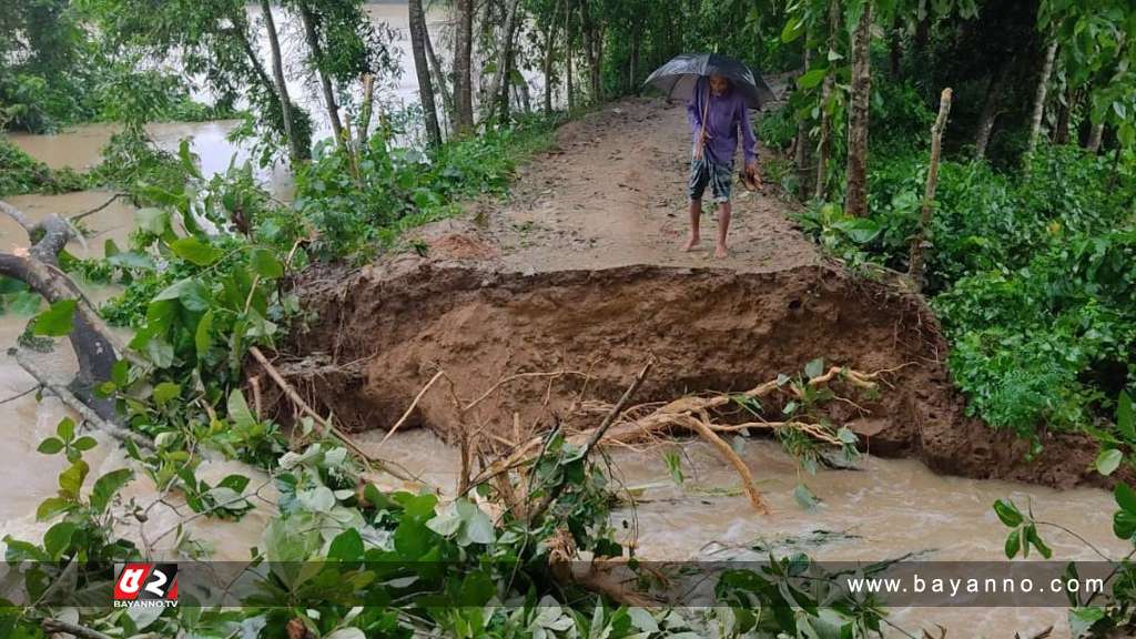 মুহুরী নদীর বাঁধে ভাঙন, প্লাবিত ৬ গ্রাম