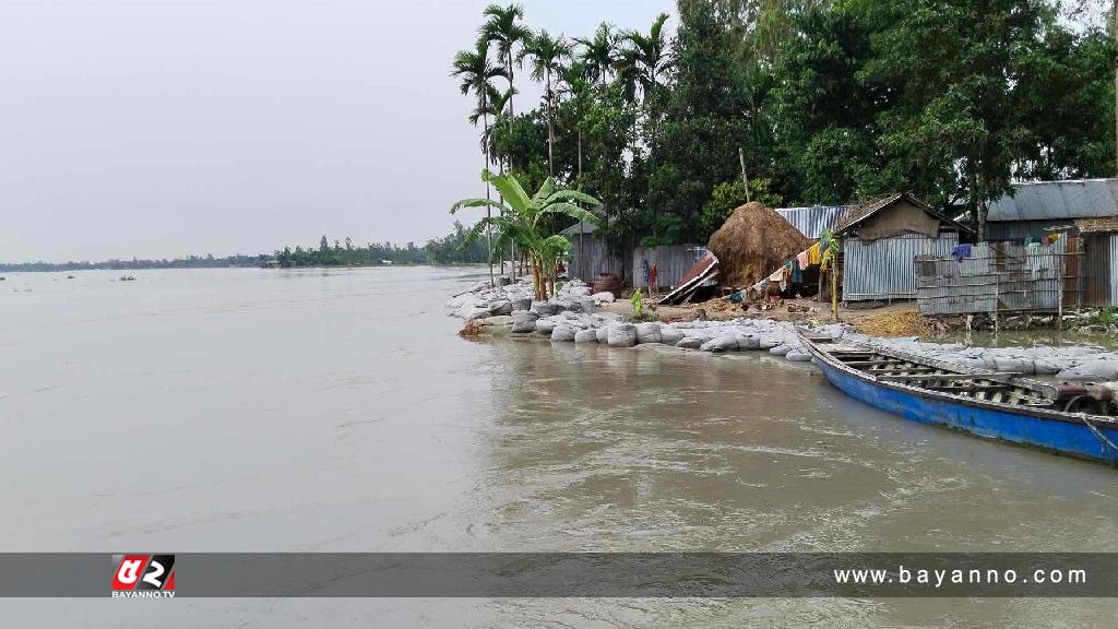 কুড়িগ্রামে বিপদসীমার ২৫ সেন্টিমিটার ওপরে তিস্তার পানি