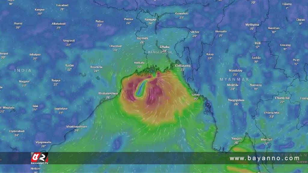 ঘূর্ণিঝড়ে রূপ নিয়েছে ‘মিধিলি’