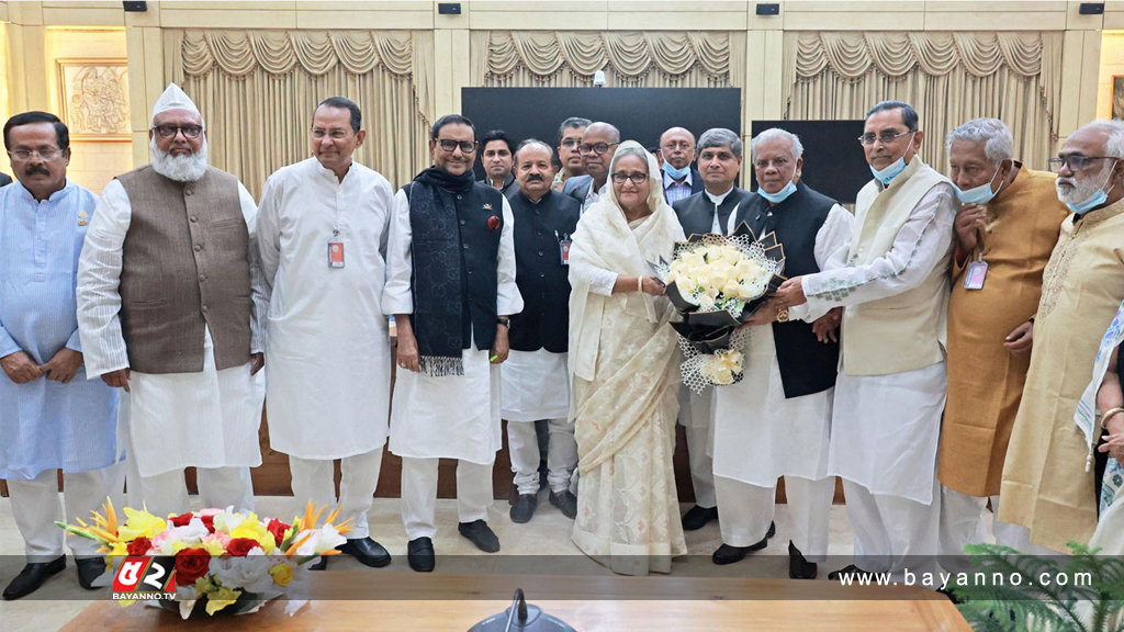 জলবায়ু বিষয়ে পুরস্কার পাওয়ায় প্রধানমন্ত্রীকে ১৪ দলের অভিনন্দন