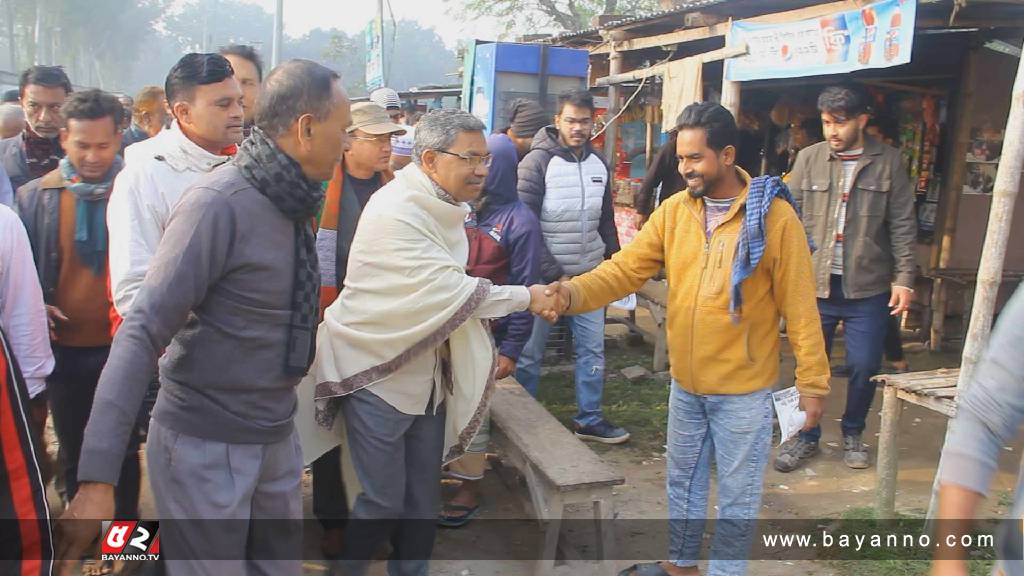 নৌকার প্রার্থী গোলাম ফারুক প্রিন্সের নির্বাচনী গণসংযোগ