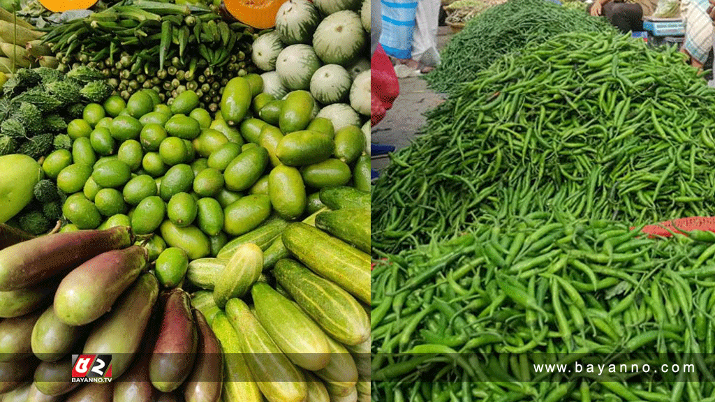 ক্রেতা শূন্য বাজারে চড়া কাঁচা মরিচ ও সবজির দাম